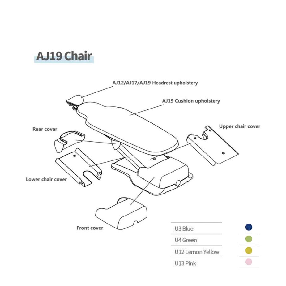 Cushion Upholstery in U12 Lemon Yellow for AJ19