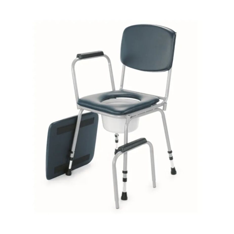 BA324 Aluminum Commode Chair With Detachable Armrest