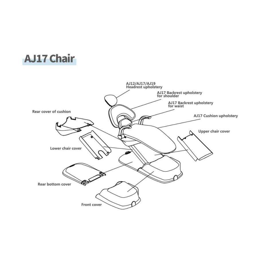 Rear Bottom Cover For AJ17 Chair