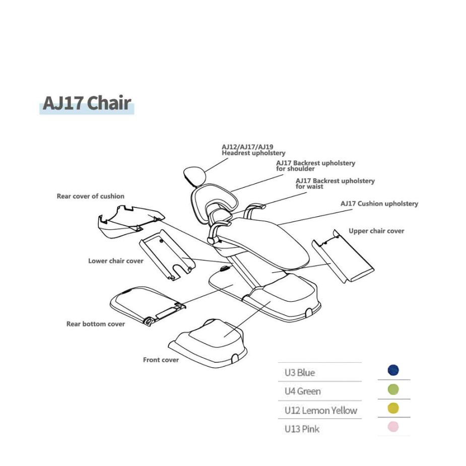 Headrest Upholstery - U3 Blue