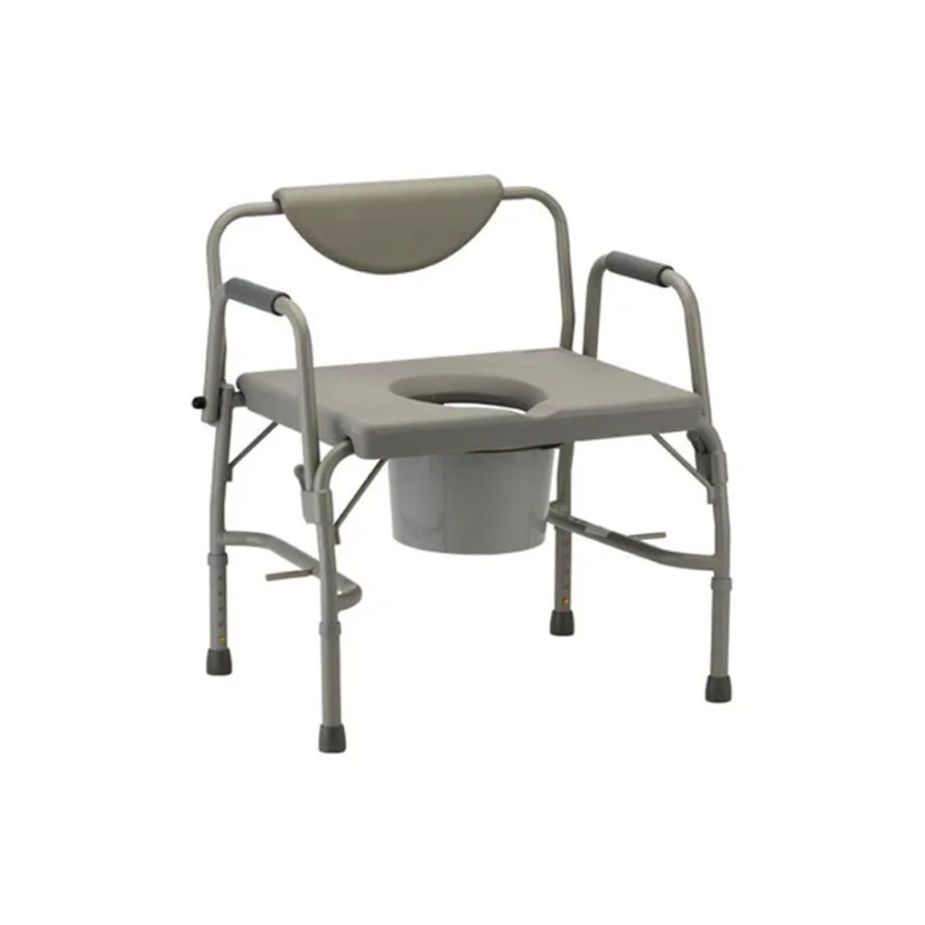 BA390 Bariatric Drop Arm Steel Commode Chair