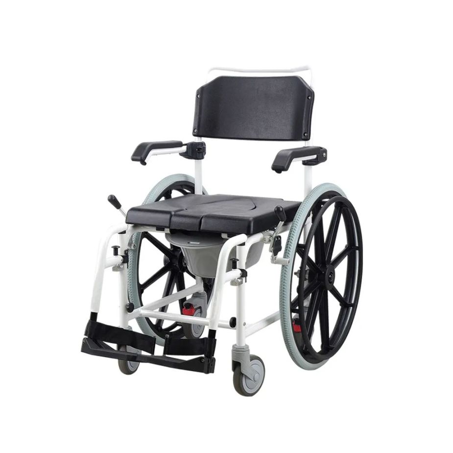 BA812 Self Propel Aluminum Mobile Commode Chair