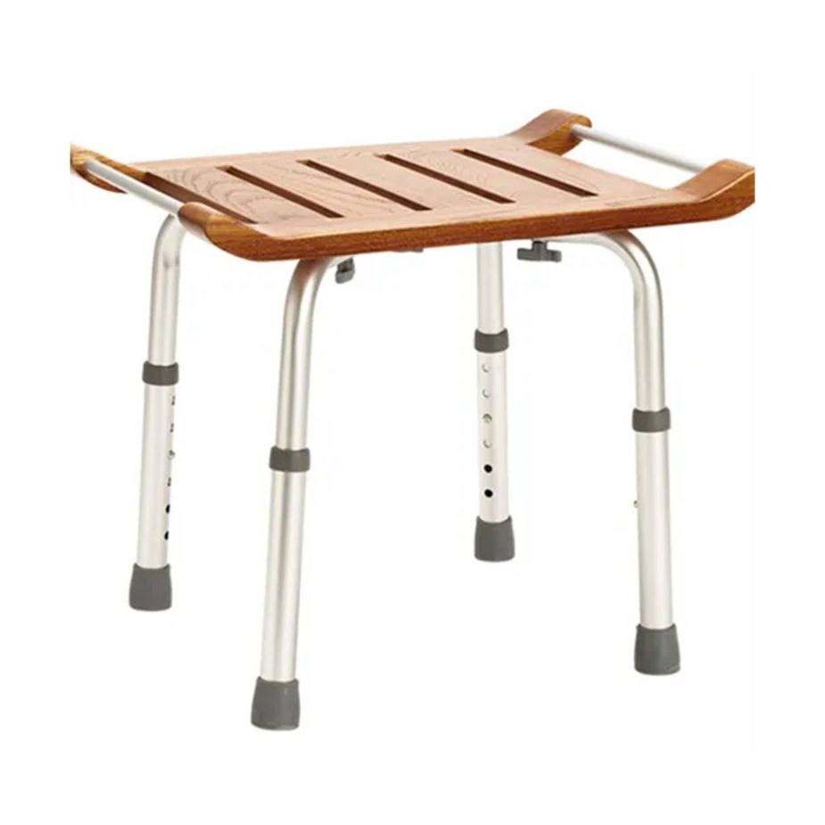 Shower Chair With Wood Seat