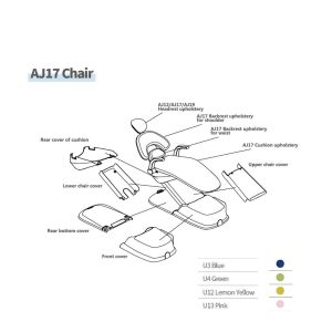 Backrest Upholstery for Shoulder - U3 Blue