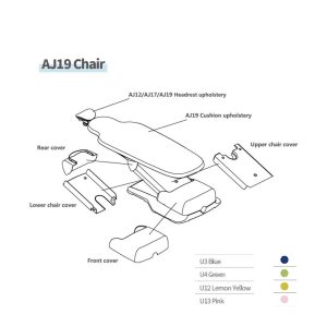 Cushion Upholstery in U3 Blue for AJ19