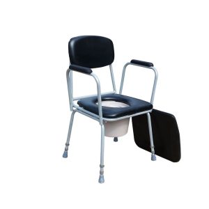 BA322 Steel Commode Chair With Detachable Armrest