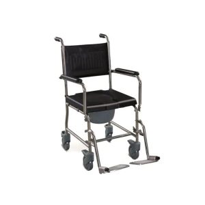 BA822 Stainless Steel Mobile Commode Chair